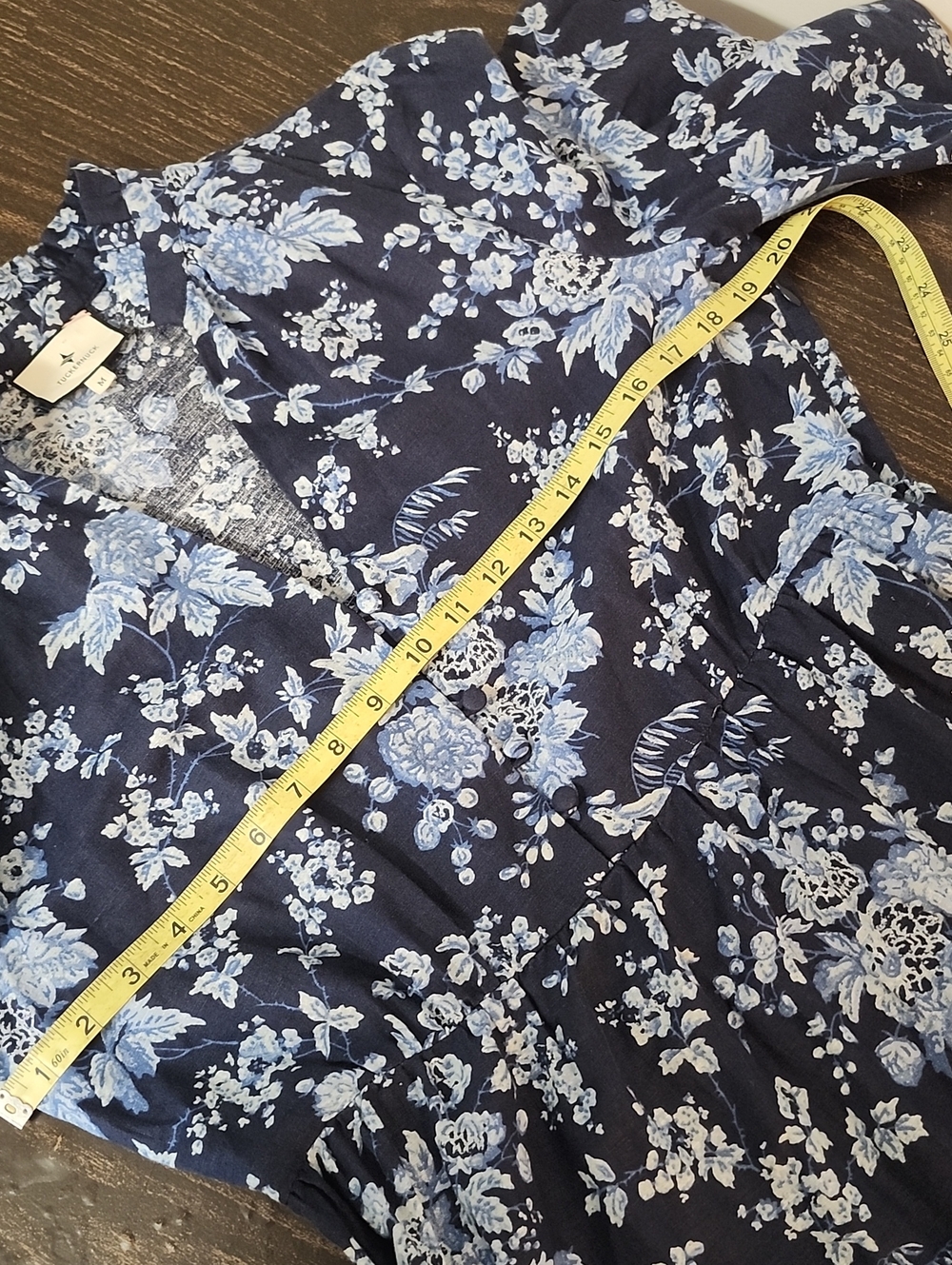 Tuckernuck Twilight Garden Jenna Floral Dress Size Medium Linen Cotton - Picture 10 of 14